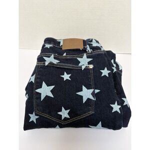 Judy Blue Hi-Rise Dark Wash Flare Jean Star All Over Print Sz 13/31 Style #88662